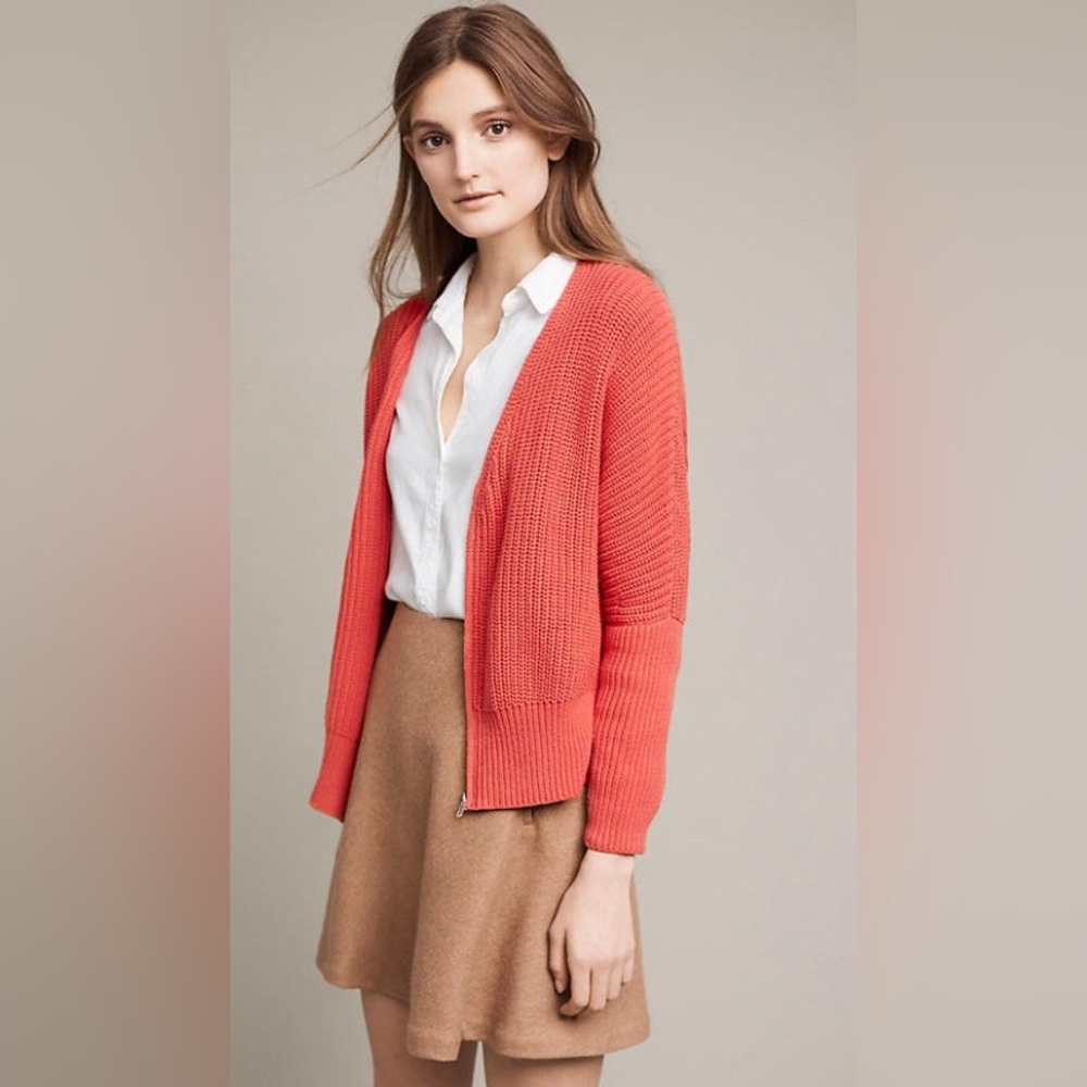 Anthropologie Moth Carmine Dolman Cardigan Sweater